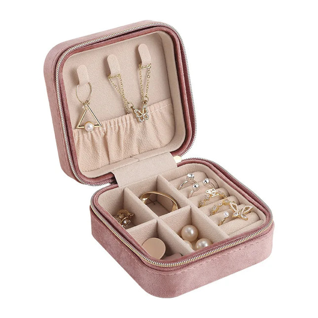 Smyckeskrin Sammet Rosa