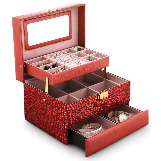 Stort Smyckeskrin Glitter